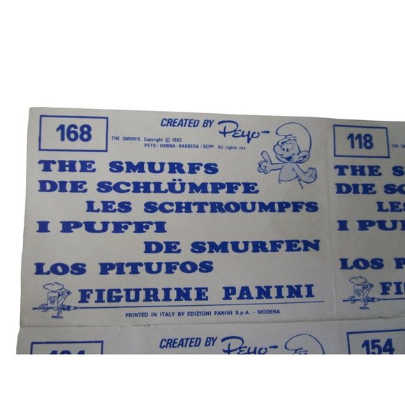 Peyo Smurf Stickers 1982 Italy by Edizioni Panini Six See Damage Note GUC - Picture 12 of 16